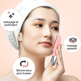 Brosse Nettoyante Visage Électrique Quatre vitesses Étanche IPX7 Tête de brosse à trois zones Portable Brosse nettoyante visage
