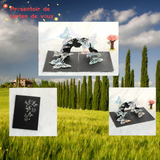 arte de voeux 20x15cm carte de vœux 3D créative papillon noir sculpture en papier carte de vœux d'anniversaire carte postale
