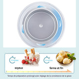 Machine à glace 500ml faire de la glace fonctionnement boutons cuisine parent-enfant préparant de la glace prêtes en 10 minutes