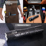 Lampe de poche puissante 2PCS LED portée 200-500 mètres peut zoomer batterie remplacement pour randonnée/le camping/la recherche