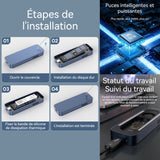 Boîtier SSD M2 NVMe usb3.2 10gbps avec ventilateur compatible boîtier de disque portable grande vitesse pour 2230/2242/2260/2280