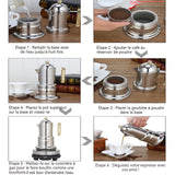 afetière moka 200ml cafetière moka en acier inoxydable équipement fabrication café pour 4 personnes cafetière portative pot moka
