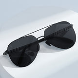 Lunettes de soleil polarisées en nylon classique lunettes de soleil aviateur miroir crapaud sans vis super élastique mâle