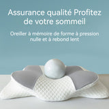 Oreiller de voyage Mousse à mémoire de forme Rebondissement lent Doux pour la peau Respirant Résistant à l'abrasion Coussin de Nuque