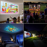 Mini projecteur 11x11x4,7cm 1080p 600lm silencieux avec télécommande alimenté par USB mini vidéoprojecteur portable projection