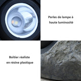 Spot solaire LED en pierre simulée etanche spot solaire encastrables éclairage pour chemins jardin balise solaire