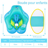 Anneau de natation 15CM diamètre intérieur Bouée de natation Facile à utiliser Léger et portable Protection solaire confortable