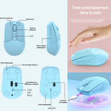Souris sans fil 2,4g bluetooth 5,2 800-1200-1600 dpi une forme ergonomique dans la paume la main souris sans fil rechargeable bleu