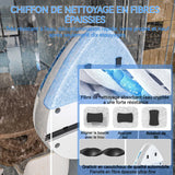 Nettoyeur de vitres magnétique double face 10 niveaux sortie d'eau automatique lave-vitre electrique pour double verre de 5 à 25mm