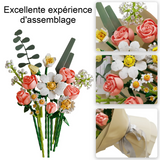 Kit de construction de bouquet de fleur 864PCS kit de construction de fleurs blocs de construction de fleur cadeaux de vacances