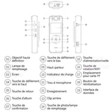 Caméra de vision nocturne 4K HD 10 cm Batterie 1400 mAh Stockage TF Surveillance Wi-Fi à distance Scènes multiples Caméra d'action