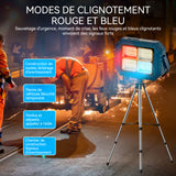Projecteur led 40W spots solaires avec 4 modes d'éclairage et lampe de poche super lumineuse le support peut pivoter à 360 degrés