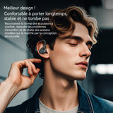 Écouteurs de Traduction Crochets d'oreille redessinés batterie longue durée conception à membrane souple Fluide et sans latence