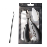 oupe-ongles 12,5x6,5cm coupe-ongles à bec de faucon avec dissolvant acier inoxydable de haute qualité coupe-pieds portable noir