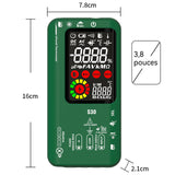 Multimètre numérique Haute précision écran couleur LCD Mesure de la température par infrarouge NVC Système d'alimentation double