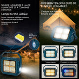 Projecteur led 40W spots solaires avec 4 modes d'éclairage et lampe de poche super lumineuse le support peut pivoter à 360 degrés