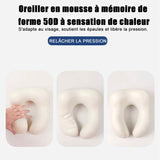 oussin de voyage 28x26x14cm portable oreillers de voyage ergonomique soutien cou u housse amovible lavable mousse mémoire forme