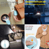 Alarme personnelle Lumière LED à volume élevé de 130 dB alarme porte-clés portable d'extérieur alarme chargement de type C bleu