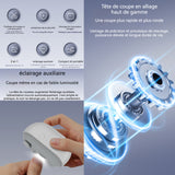 oupe-ongles électrique 2 en 1 500mah type-c coupe-ongles automatique avec réservoir de stockage et led pour adultes et enfants