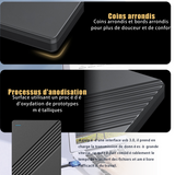 Disque dur externe 750GB USB 3.0 disque dur externe mobile storage 5400 tr/min Système de support Windows/OS/Linux aluminium noir