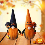 2 ornements de poupée citrouille sans visage, fournitures décoratives d'halloween, poupée naine, décorations de maison hantée
