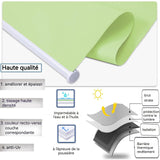Rideaux occultants 60x200cm aucun poinçonnage requis vert opération levage et roulage convient chambre/balcon/salle bain bureau