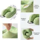 oussin de Nuque 3-5 secondes rebond lent ergonomique portable respirant détachable mousse mémoire de forme coussin de nuque voyage