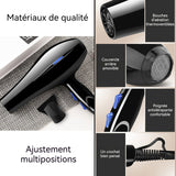 Sèche cheveux 800W 2 vitesses de vent 2 réglages de température Moteur à grande vitesse Séchage rapide à température constante