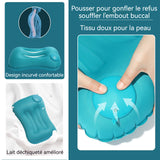 coussin de nuque gonflable 200g stockage facile Pousser pour gonfler Sceau étanche Portable Multifonctionnel Coussin de Nuque