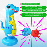 Sac de frappe 120cm gonflable dinosaure sac de frappe punching formation tumbler sac jouets de boxe de sac de rebond poire de boxe