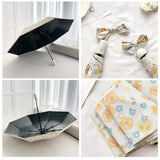 Parapluie Pliant 97X57cm Huit os Floral Ouverture en un clic Convient aussi bien aux jours ensoleillés qu'aux jours pluvieux