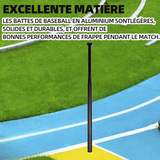 Batte de baseball 30 pouces longueur 78 cm aluminium epaississement durcissement batte baseball solide ferreux avec sac rangement