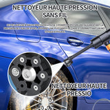 Nettoyeur haute pression 12000mAh nettoyeur haute pression à batterie sans fil portable avec 6 en 1 buse 10m tuyau et accessoires