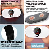 Ceinture menstruelle chauffant avec 9 niveaux température 3 modes de massage pour réchauffer la zone de la taille et de l'abdomen