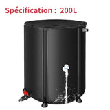 Baril de stockage d'eau de pluie pliable de type réservoir collecteur d'eau multifonctionnel portable en PVC 200L pour la cour