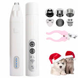 Rasoir pour animaux sans fil 2 en 1 500mah avec lumière LED et coupe-ongles tondeuse pour animaux lime à ongles pour chien chat