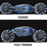 Voiture télécommandée 2,4g responsive cool twist cadeau quatre roues motrices reconnaissance gestuelle véhicule tout terrain bleu
