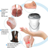 Rapeuse pieds electrique rechargeable portable 2 vitesses réglables anti-callosités râpe à pieds pédicure lime pieds electrique