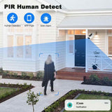Caméra surveillance wifi extérieure 4MP caméra de surveillance solaire extérieure suivi et enregistrement automatique des vidéos