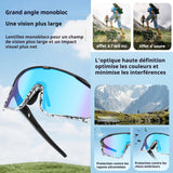 Lunette de cyclisme 34g lunettes de cyclisme intégrées pour sports de plein air lunettes de soleil colorées à monture complète