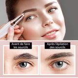 Tondeuse à sourcils 600mAh tête tondeuse à sourcils tridimensionnelle avec éclairage corps antidérapant utilisation polyvalente