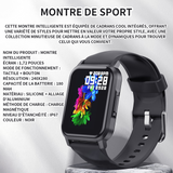 Montre intelligente 1.72 écran Bluetooth appel montre intelligente montre tactile 240x280 180mah montre de sport étanche IP67 noir