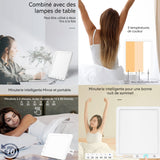 Lampe de luminothérapie 10000LUX avec trois modes de température de couleur et cinq niveaux de mode gradation lampe solaire bionique