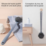 Brosse Dos Douche 377x91x37xmm Nettoyage en profondeur Les deux côtés disponibles et Matériaus sûr Confortable Brosse de Bain