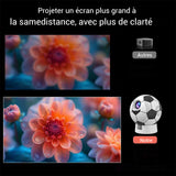Vidéoprojecteur de formes de football 4k HD wifi6 200ansi 8000lux rotation à 360 degrés machine de projection mini-projecteur