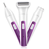 epilateur électrique 3 en 1 220v 600mah femme épilation visage sourcils jambes zone intime rasage épilateur avec tête pivotante