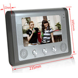 Sonnette de porte sans fil HD Sonnette visuelle imperméable de 7 pouces avec caméra Système d'interphone visuel HD