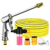 Tuyau d'arrosage extensible 30m Alliages tuyau magique flexible anti-fuite léger et facile à ranger tuyau arrosage extensible jaune