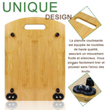 Plateau 39.5x28.5x2.8cm antidérapant fixé planche coulissante convient aux grille-pain machines à café mixeurs de cuisine etc jaune