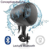 Haut-parleurs de moto bluetooth 2PCS 4 pouces stéréo double canal systèmes audio stéréo moto haut-parleurs moto audio de moto